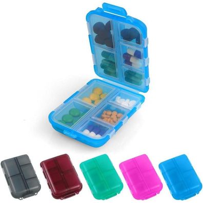 ACWOO Tablettenbox 7 Tage, Pillendose 10 Fächer Medikamentenbox BPA Frei