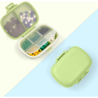 ACWOO Pillendose 7 Tage 8 Fächer Medikamentenbox BPA Frei