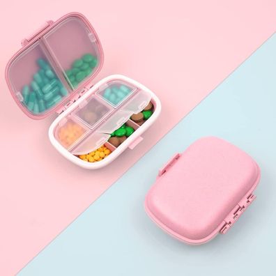 Tablettenbox 7 Tage Pillendose 8 Fächer BPA Frei Medikamentenbox Offenes Design