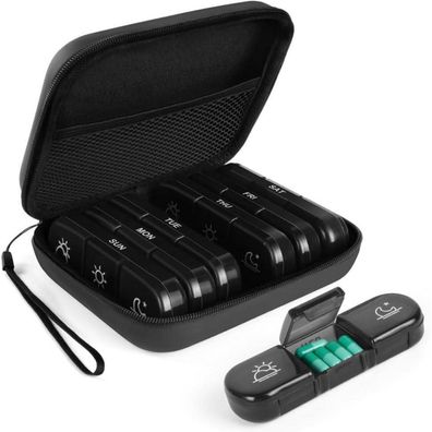 ACWOO Tablettenbox 7 Tage 3 Fächer BPA Frei Handlich Feuchtigkeitsbeständig