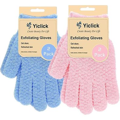 4er Pack Peelinghandschuh Exfoliating Gloves Body Scrub Schwamm Bürste