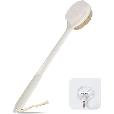 Rückenbürste 42cm Dusche Nass Trockenbürste langer Griff Borsten Peeling