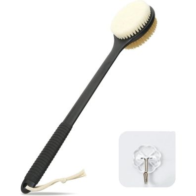 42cm Rückenbürste Dusche Nass Trockenbürste langer Griff Körperbürste natürliche