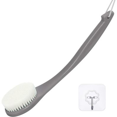 Rückenbürste Duschbürste Badebürsten Massagebürste Peeling Dunkelgrau