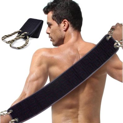 URAQT Rückenschrubber Peeling Doppelseitiger Waschlappen Navyblau