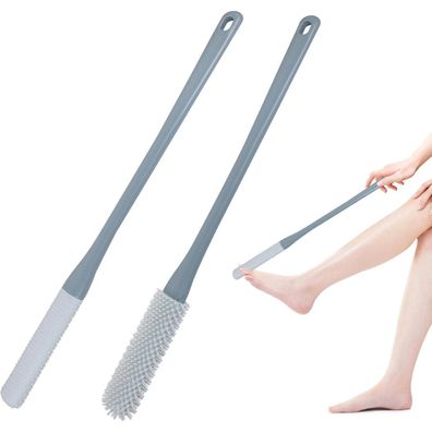 Silikon Fußwaschbürste 2er Set Zehenwascher Dusche Fußbürste 2 Größen