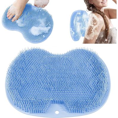 Silikon Matte Bürste Massage Pad Rutschfeste Saugnäpfe Fußpflege grün