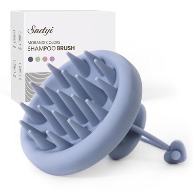 Silikon Kopfhaut Massagebürste Shampoo Bürste Peeling Kopfmassage Blau