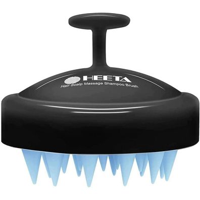 Kopfhaut Massagebürste für Nass & Trockenhaar Peeling Schwarz Blau