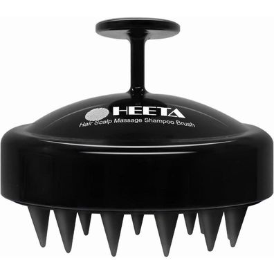 HEETA Kopfhaut Massagebürste - Weiches Silikon - Peeling - Schwarz