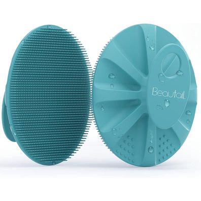 Beautail Körperbürste Silikon Badebürste Duschbürste Peelingbürste Cyan