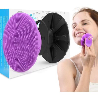Silikon Gesichtsschrubber Peeling Bürste 2 Stücke Hautpflege Männer Frauen