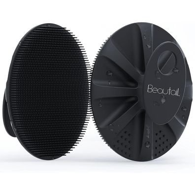 Beautail Silikon Körperbürste Dusche Badebürste Peelingbürste 1 Stück Schwarz