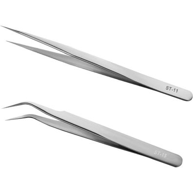 Präzisionspinzette Edelstahl Ergonomisch 2er Set Spannung Control