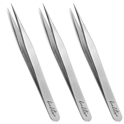 Beaditive 3er-Pack Hochpräzise Pinzetten 4,7-Zoll für Nähen und Basteln