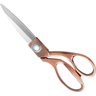 Nähschere mit ergonomischem Griff Edelstahl Kupfer 20 cm