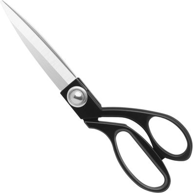 Professionelle Edelstahl Nähschere für Stoff Schneider 20 cm Schwarz