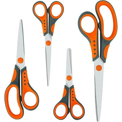 CCR Scheren Set Weicher Griff Bastelschere 4er-Set für Zuhause Büro Schule