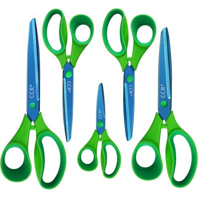 CCR Mehrzweckscheren Set Titanbeschichtet 5er Schere Edelstahl Ergonomisch