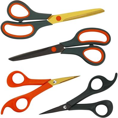 CCR Titanschere mit Spitze Bastelschere 17,8cm 21,2cm 4er-Set