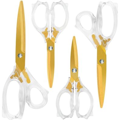 CCR Gold Titanium Beschichtete Haushaltsscheren Set 4er für Schneider Büro