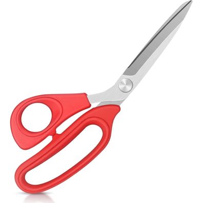 Linkshänder Stoffschere 22 cm Schneiderschere Leder Textil Rot