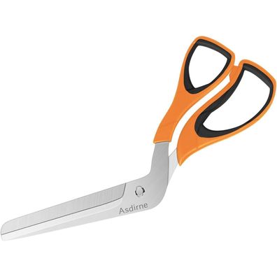 Pizzaschere mit scharfer Edelstahlklinge, weichem Griff 27cm Schwarz/Orange