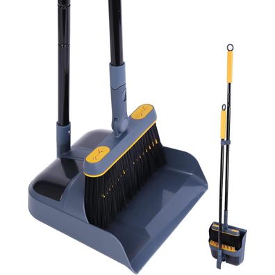 JEHONN Besen Kehrschaufelset Combo 180 Grad Drehbar Langem Griff