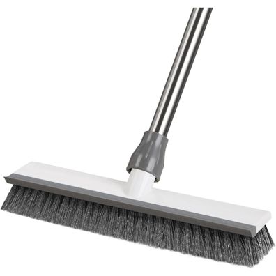 Mitclear Boden-Scheuerbürste Langem Stiel 128cm 2-in-1 Bodenschrubber Borsten