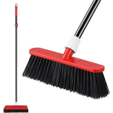Mitclear Gartenbesen Teleskopstiel 145cm Straßenbesen Steife Borsten