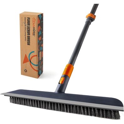 Teleskopischer Bodenschrubber mit Stiel, 2-in-1 Upgrade-Bürste