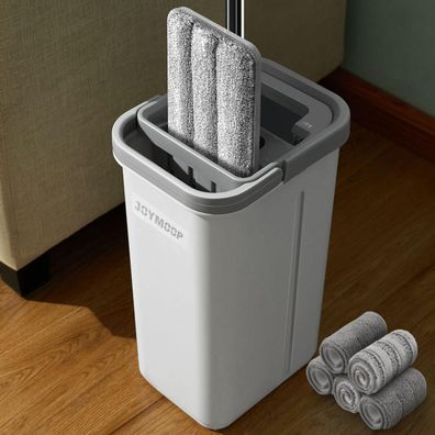 Joymoop Mop Eimer Wringer Set 5 waschbare Mikrofaserpads