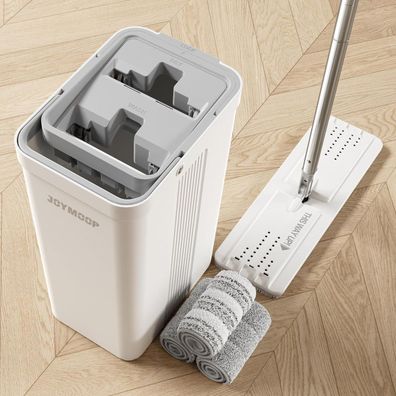 Joymoop Mopp Eimer Wringer Set Flaches Mopp- und Eimersystem 3