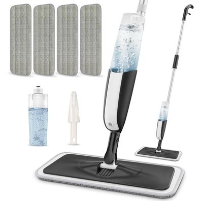 MANGO Wischmopp Sprühwischer Bodenwischer 4 Pads Wassertank