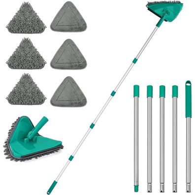JEHONN Bodenwischer Wischmopp 200CM Langgriff 6 Ersatz Pads Grün