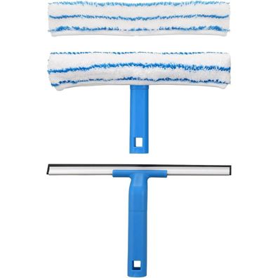 Fensterreiniger Set mit Silikonabzieher und Mikrofasertuch 30cm