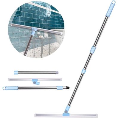 Wiseten Wasserschieber Bodenabzieher 50cm Gummilippe Teleskopstiel 130cm