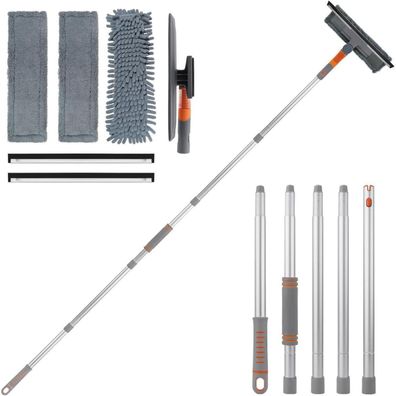 Professioneller Teleskop-Fensterreiniger mit Zubehör, 58-200cm