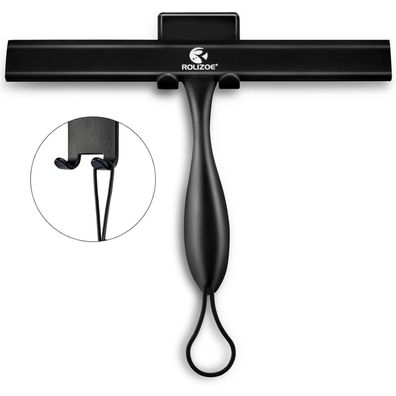 Duschabzieher Silikon 27.9cm Halterung Schwarz Ergonomie Edelstahlrahmen
