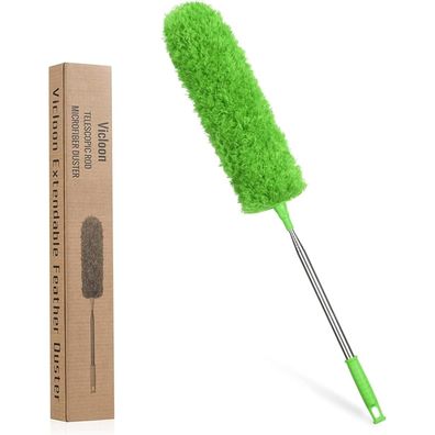 Staubwedel Teleskop Staubwischer Mikrofaser Bis 243cm Edelstahl Stange waschbar