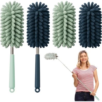 4er Set Teleskop Staubwedel Lang bis 80cm, waschbar