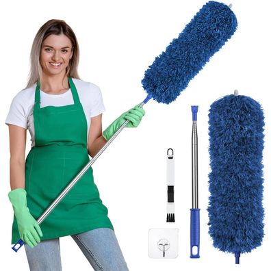 Staubwedel Teleskop Lang Ausziehbar Mikrofaser Staubwischer Set