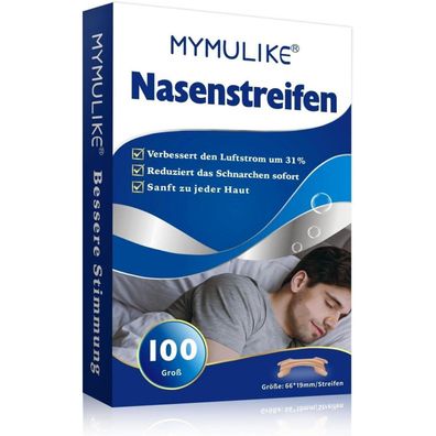 Nasenpflaster gegen Schnarchen 100 Stück für Sport Schlaf Allergie
