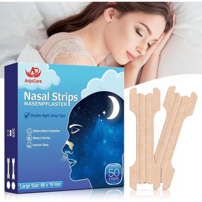 50 Nasenpflaster Anti Schnarchen Nasenstreifen Nasenverstopfung Schnarchhilfe