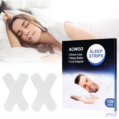 ACWOO Mouth Tape 120 Pcs Schlafen Anti Schnarch Pflaster Sleep Tape Schnarchen