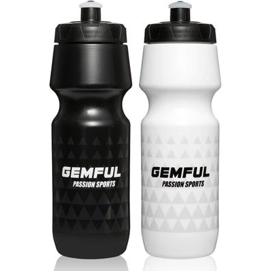 Trinkflasche Sport 750ml BPA-frei Auslaufsicher Fahrrad Gym Flasche