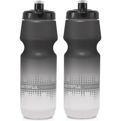 Fahrrad Trinkflasche Auslaufsicher BPA-Frei 750 ml 2er-Pack Schwarz