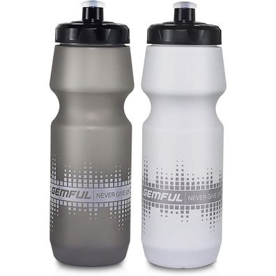 2er-Pack Rennrad Trinkflasche 750ml Auslaufsicher BPA-frei Grau