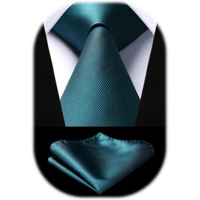 Enlision Solides Krawatten und Einstecktuch Set für Herren - Elegant für