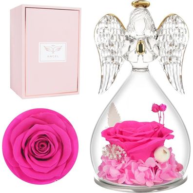 Miofula Ewige Rose Engel Figur Geschenk für Frauen, Geburtstagsgeschenk für
